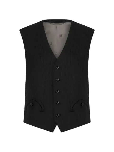 Blazé Milano Feral pinstripe-pattern waistcoat Black JKMGL01