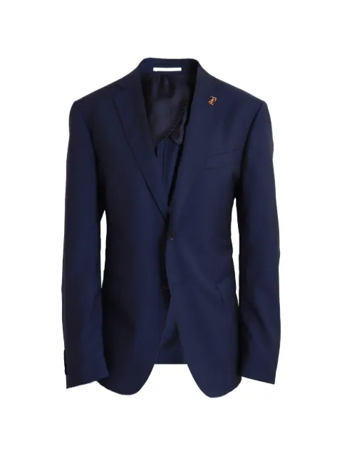 Pal Zileri logo-plaque single-breasted blazer Blue ZP2I0502XG002