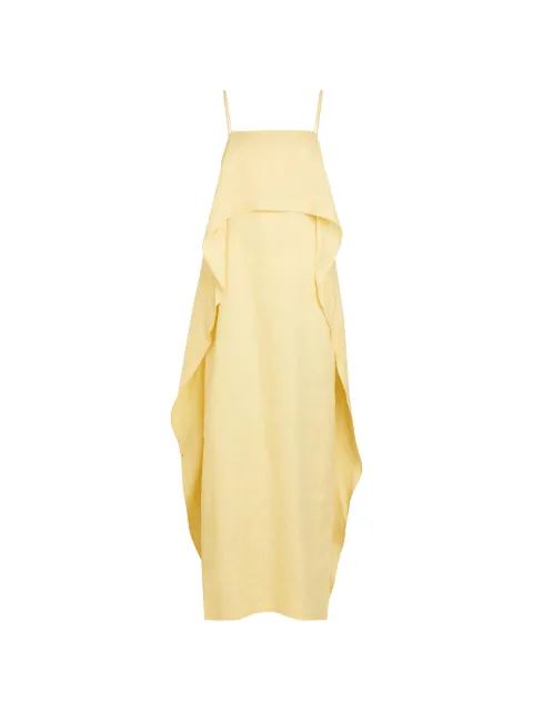 STAUD Valencia layered spaghetti-strap maxi dress Yellow R26P2113LN
