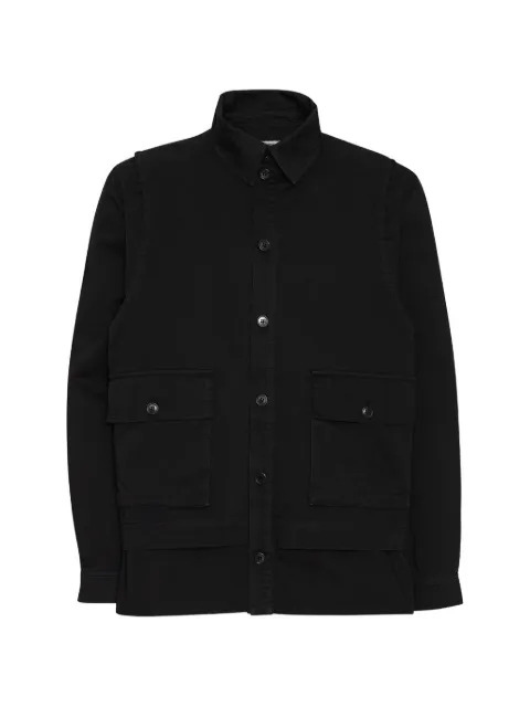 Henrik Vibskov layered-design flap-pocket shirt Black AW26STUDM212