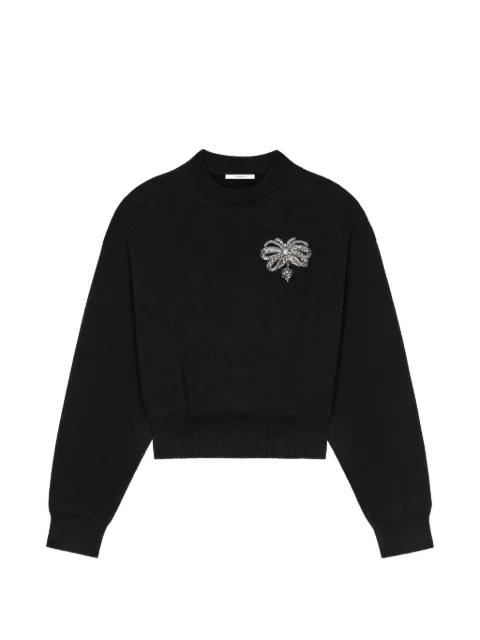 Givenchy crystal-embellished bow-detail sweatshirt Black BW90WM4ZV2