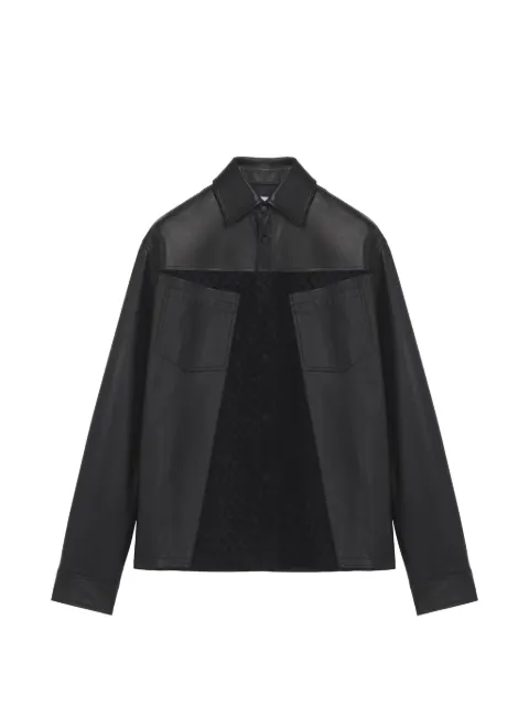 Alexander McQueen panelled leather overshirt Black 867883Q5ARS