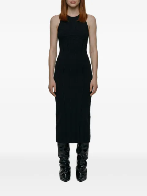 The Attico crew-neck midii dress Black 261WCW00325001AA
