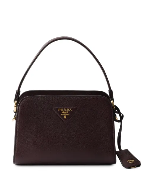 Prada leather mini handbag Brown 1BA510VOMO2DKV