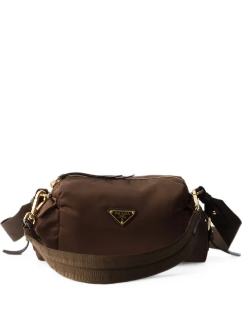 Prada logo-plaque tote bag Brown 1BH232VNOORDLN