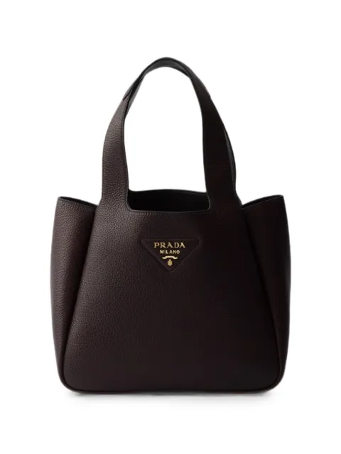Prada Liaison small leather tote bag Brown 1BG335VONM2DKV