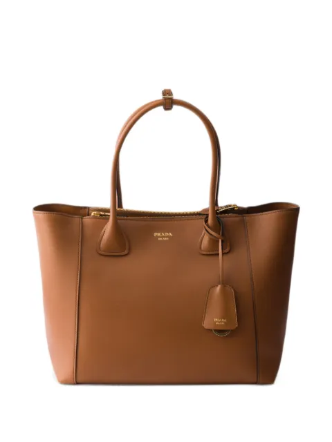 Prada large leather tote bag Brown 1BG666VOOO2CYS