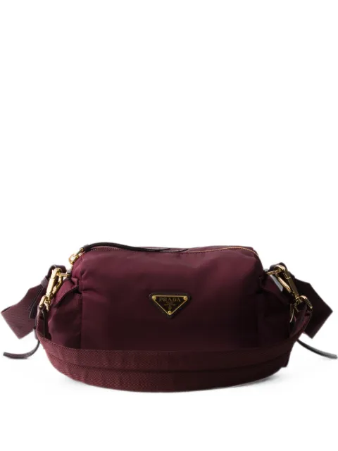 Prada Explore small Re-Nylon and leather shoulder bag Red 1BH232VNOORDLN