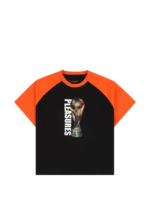 Pleasures Trophy logo-print T-shirt Black P26SUWC005