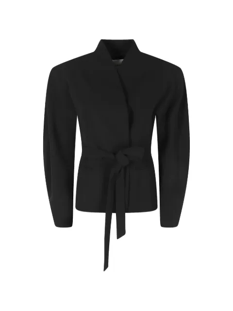 THE ANDAMANE Margaux belted puff-sleeve jacket Black T203064ATNP2630