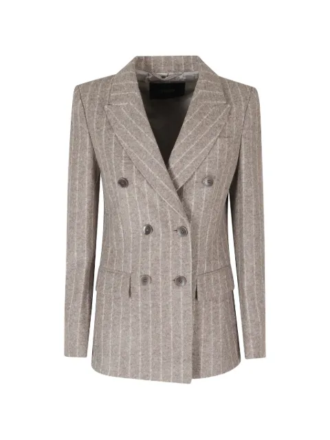 Seventy pinstripe double-breasted blazer Brown GI073610570056