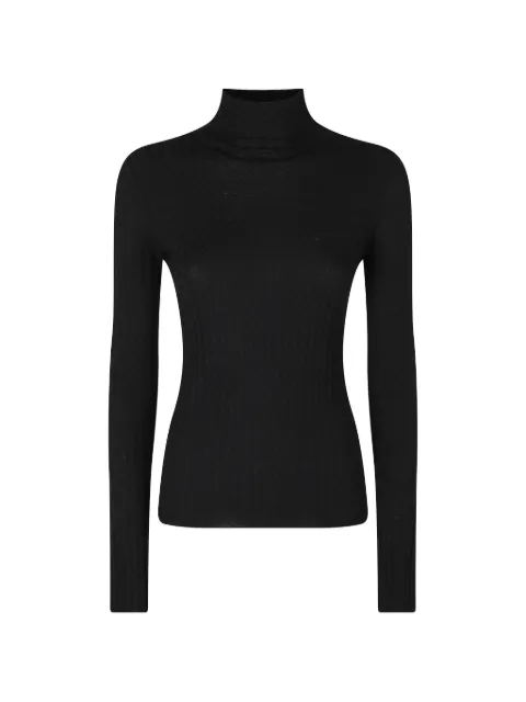 Roberto Collina high-neck long-sleeve sweater Black 263FXB03403099