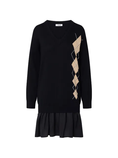 LIU JO short knit dress Black WF6232MA16R