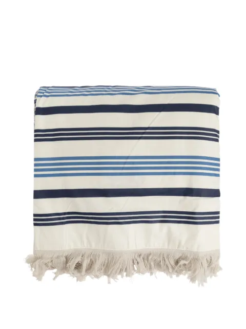 ETRO HOME striped fringed beach towel Neutrals UKFE0003AV938