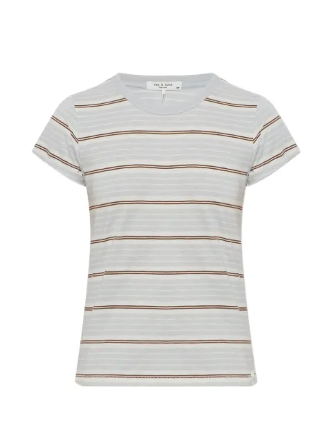 rag & bone striped cotton T-shirt White RE7M32PT3KW0