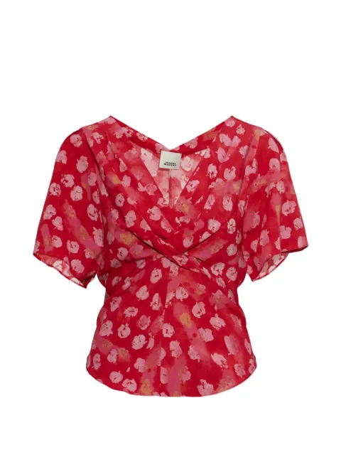 ISABEL MARANT Faljane floral-print blouse Red HT0952FAD3J07I