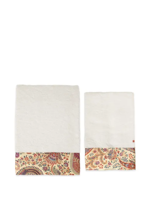 ETRO HOME paisley-print bath towel (set of two) White UKFC0001AV932