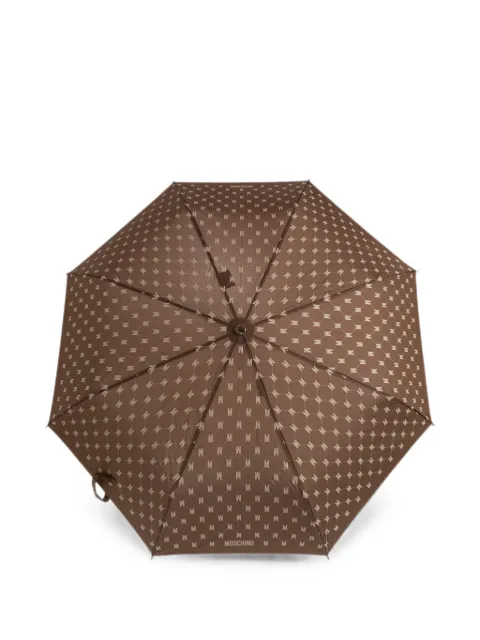 Moschino monogram-print folding umbrella Brown 8500OPENCLOSEE
