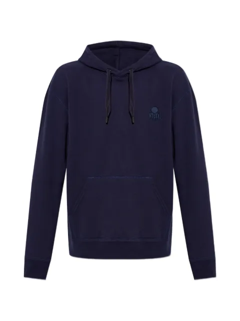 MARANT logo-embroidered hoodie Blue SW0050HAD1M05H