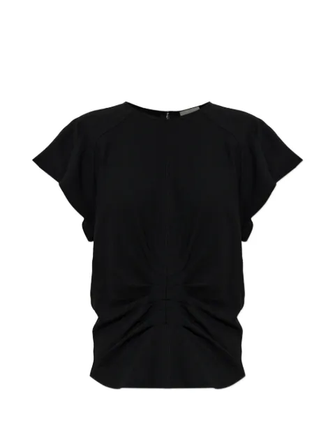 ISABEL MARANT Tullya gathered top Black HT0356FED3J03I
