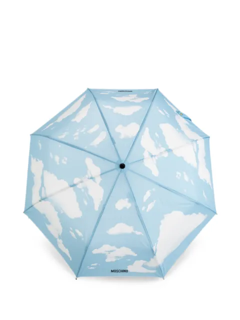 Moschino cloud-print folding umbrella Blue 9300OPENCLOSEA