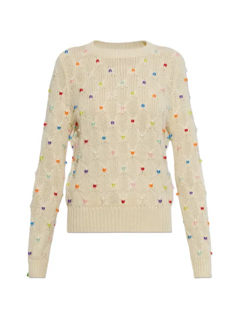 MARANT ÉTOILE Priyanka bead-embellished sweater Neutrals PU0917FAD3L09E
