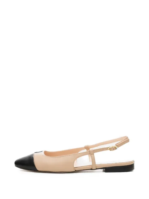 Poche Paris cap-toe slingback sandals Neutrals FWLYLE800306