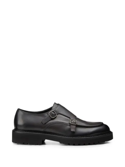 Doucal's double-buckle leather loafers Black DU2738PHILUF159NN35