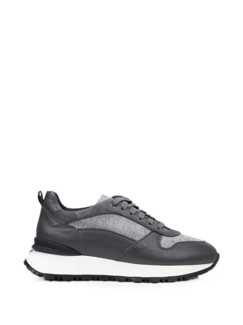 Doucal's panelled low-top sneakers Brown DD8667WHITPN719NN03