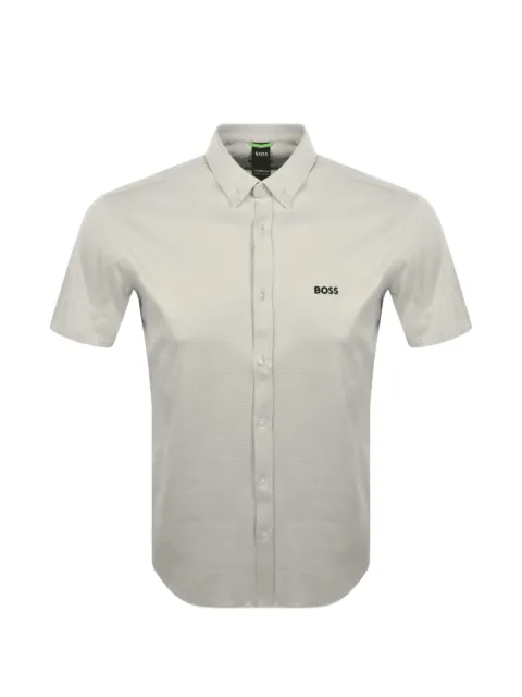 BOSS Motion logo-print button-down shirt Neutrals 50555951