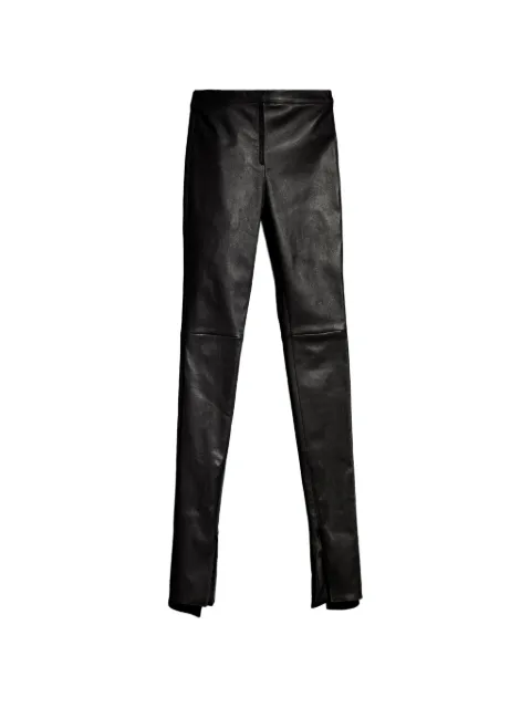 Gucci zip-cuff leather skinny trousers Black 871992PCEXXNBC5