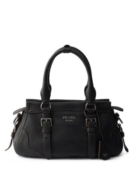 Prada large leather tote bag Black 1BG624VOOO2HIK