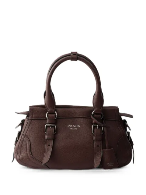 Prada large leather tote bag Brown 1BG624VOOO2HIK