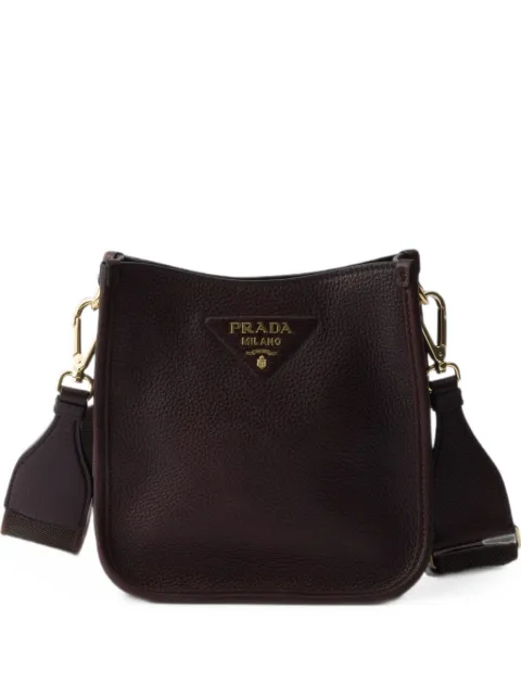 Prada mini leather shoulder bag Brown 1BH191V7NO2DKV