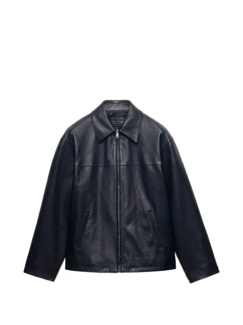 Prada Nappa leather jacket Blue UPW643SOOO6559
