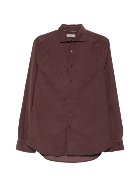 Canali corduroy long-sleeve shirt Red GM03361CSL7065