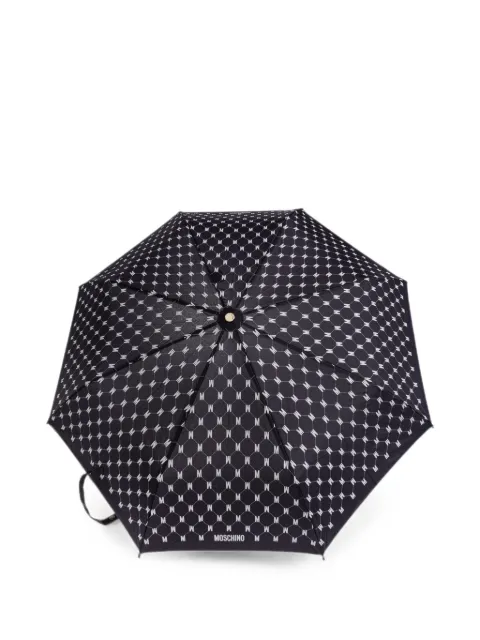 Moschino monogram folding umbrella Black 8500OPENCLOSEF