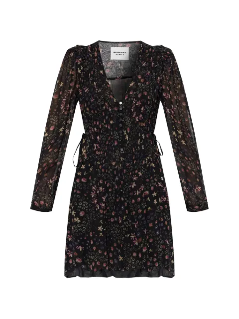 MARANT ÉTOILE Florel floral-print mini dress Black RO1084FAD3J01E