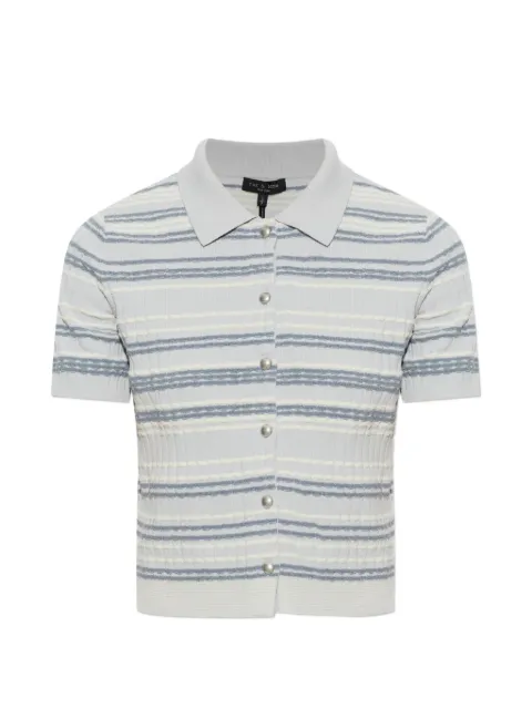 rag & bone striped short-sleeve cardigan Blue RG5B26P6MCP0
