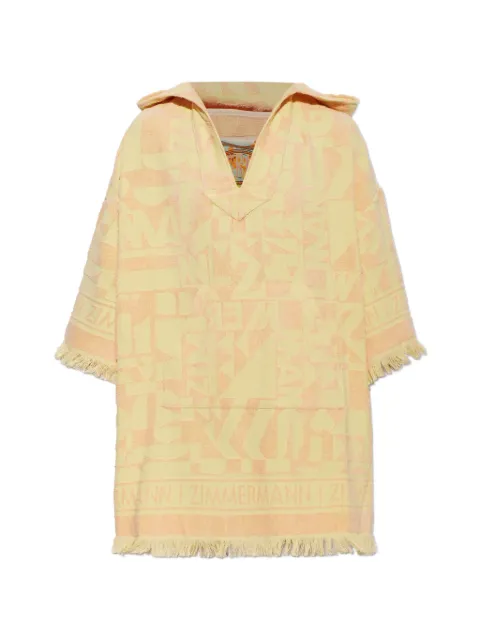 ZIMMERMANN Solstice logo-jacquard beach mini dress Yellow 9386DSS2650