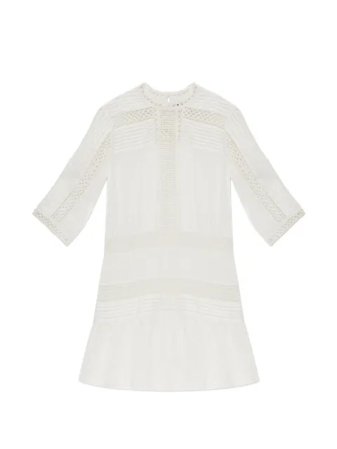 MARANT ÉTOILE Paigee crochet-knit panelled mini dress White RO1158FAD3J04E