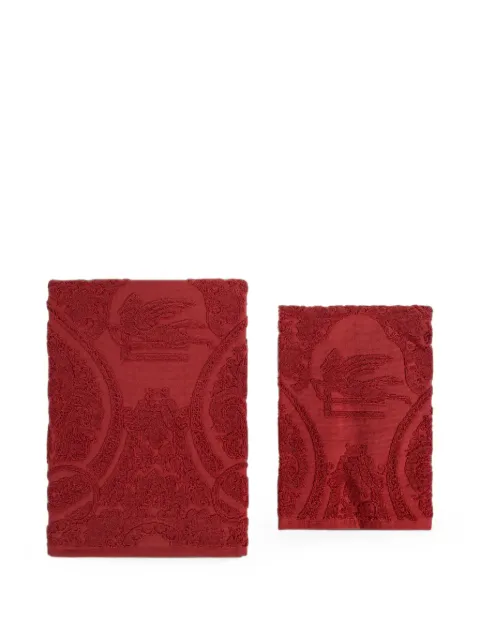ETRO HOME Pegaso paisley towels set (set of two) Red UKFB0001AQ447