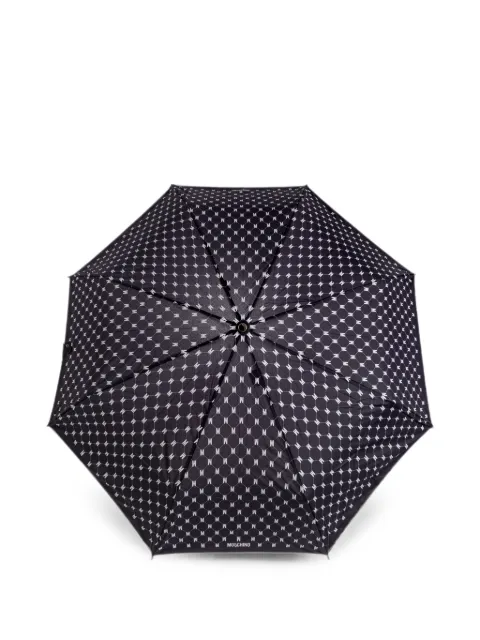 Moschino monogram-print folding umbrella Black 8500TOPLESSF
