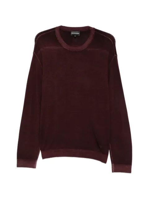 Emporio Armani crew-neck virgin-wool sweater Purple EM006263AF29805