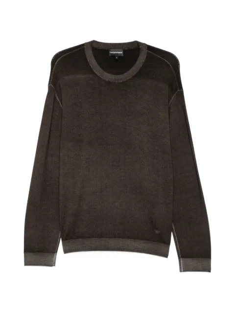 Emporio Armani ribbed-trim wool sweater Green EM006263AF29805