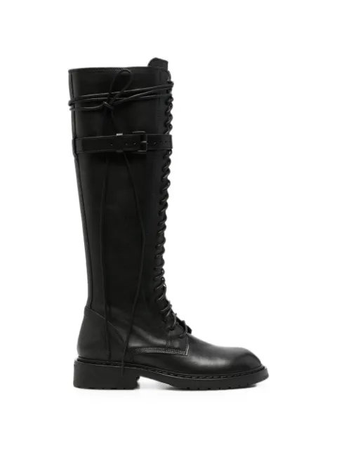 Ann Demeulemeester buckle-fastening lace-up boots Black CO00WC02LT047