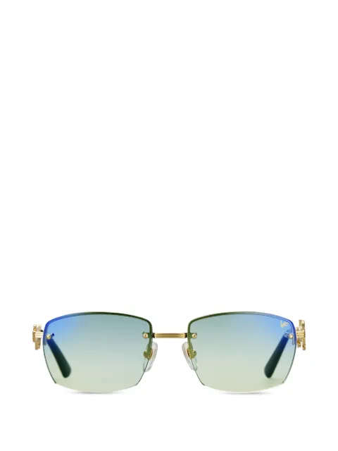 Vintage Frames Company Cashier rimless rectangle-frame sunglasses Gold DMCA2YG01