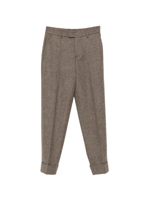 Berwich herringbone-pattern wool trousers Brown ALICELONGAM1513
