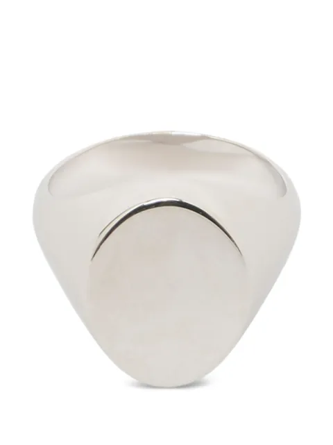 Maison Margiela Chevaliere signet ring in silver rhodium Silver SM1UQ0125P9265