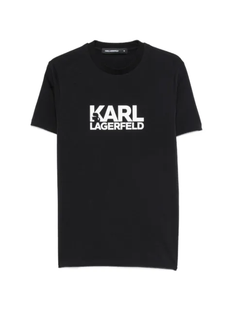 Karl Lagerfeld logo-print cotton T-shirt Black 75578056323
